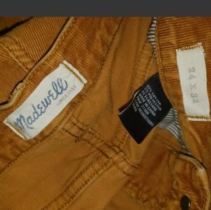 Women's Madewell Corduroy Pants in Rust 24x32 Slim